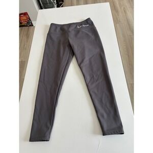 Soft Clouds Womens Leggings Warm Lined Fleece Thermal Pants Size XL Gray